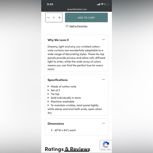 6 Panels of Sheer Curtains from World Market - Picture 3 of 4